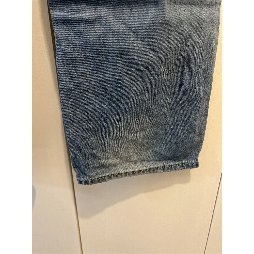 True Religion Jeans Men's 36x34 Blue Denim Straight w/Flaps Retro Rock Skater 34